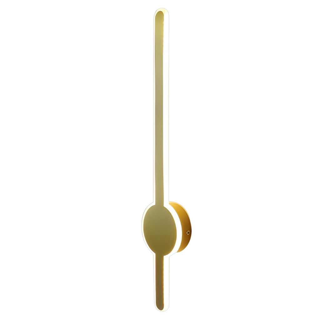 Contemporary Linear LED Wall Sconce — Hardware and Acrylic, Black / Gold / White, 16", 24", or 31"