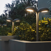 Bean-Sprout Grass LED Pathway Bollard Light — Black Aluminum, Warm White 3000K, 1-Light or 2-Light, 24" Height