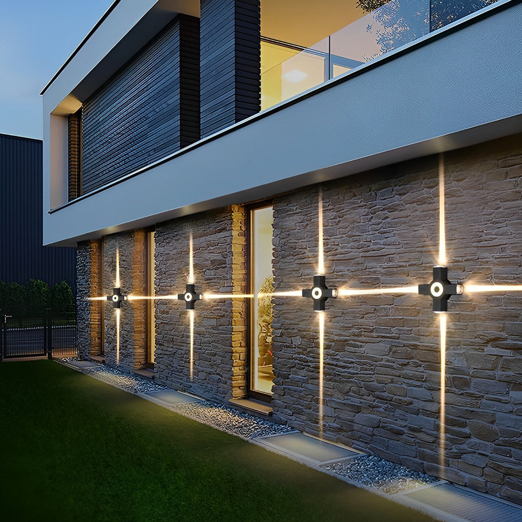 Up/Down Outdoor Wall Washer Sconce — Aluminum, LED, Waterproof, 2-, 3-, or 4-Light