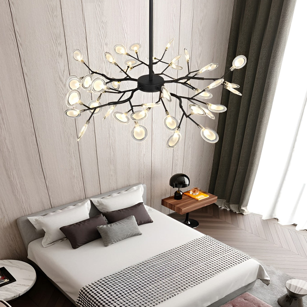 Branch Chandelier — Iron and Acrylic, 36/45/54-Light, G4, 3000K Warm White