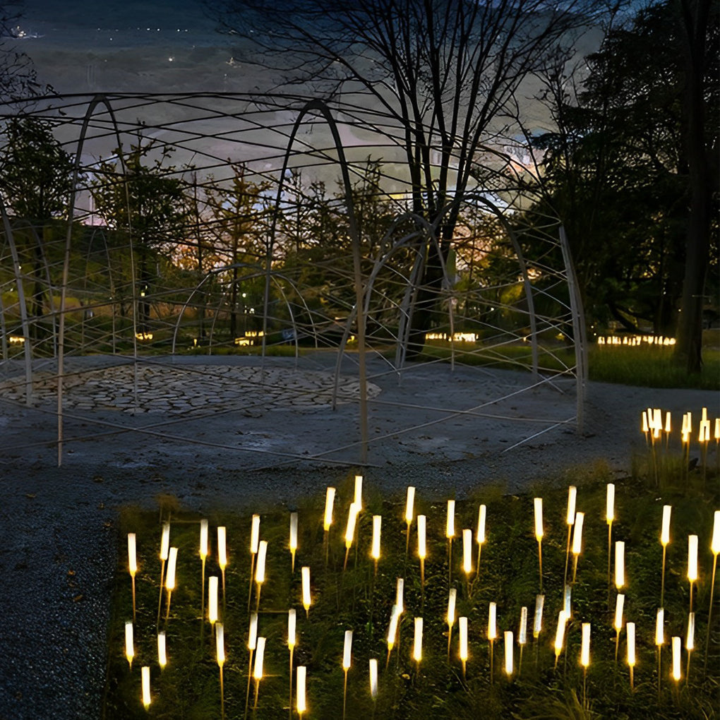 Reed Acrylic Frosted Landscape Stake Lights, 10-Pack — Stainless Steel, LED 3W, IP54 Weatherproof, 12V Hardwired, Warm White