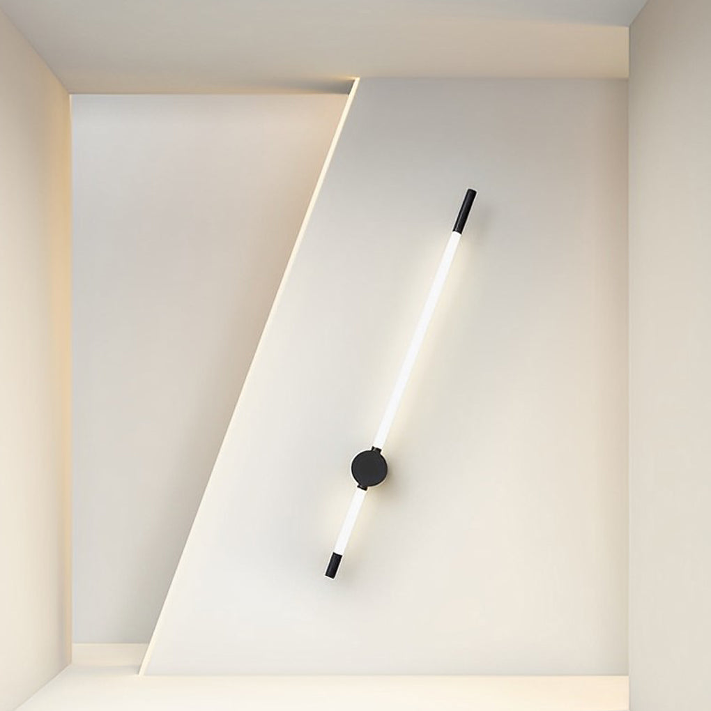 Minimalist Linear Wall Sconce — Iron and Acrylic, LED, 10W/17W/24W, 3000K/6000K, Vertical or Horizontal Mount