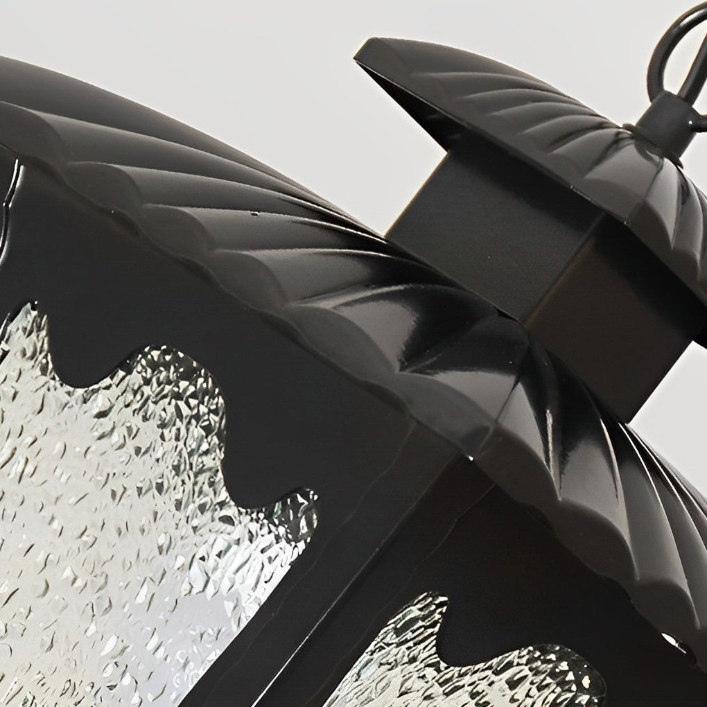 Water Drop Outdoor Hanging Light — Die-Cast Aluminum, Retro Glass, Waterproof, 7.5" × 13"