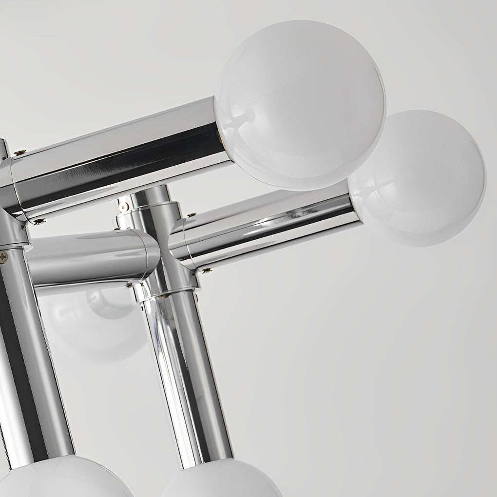 Sputnik Chandelier — Chrome, Iron & Glass, 10-Light, 31.5" Diameter, E27