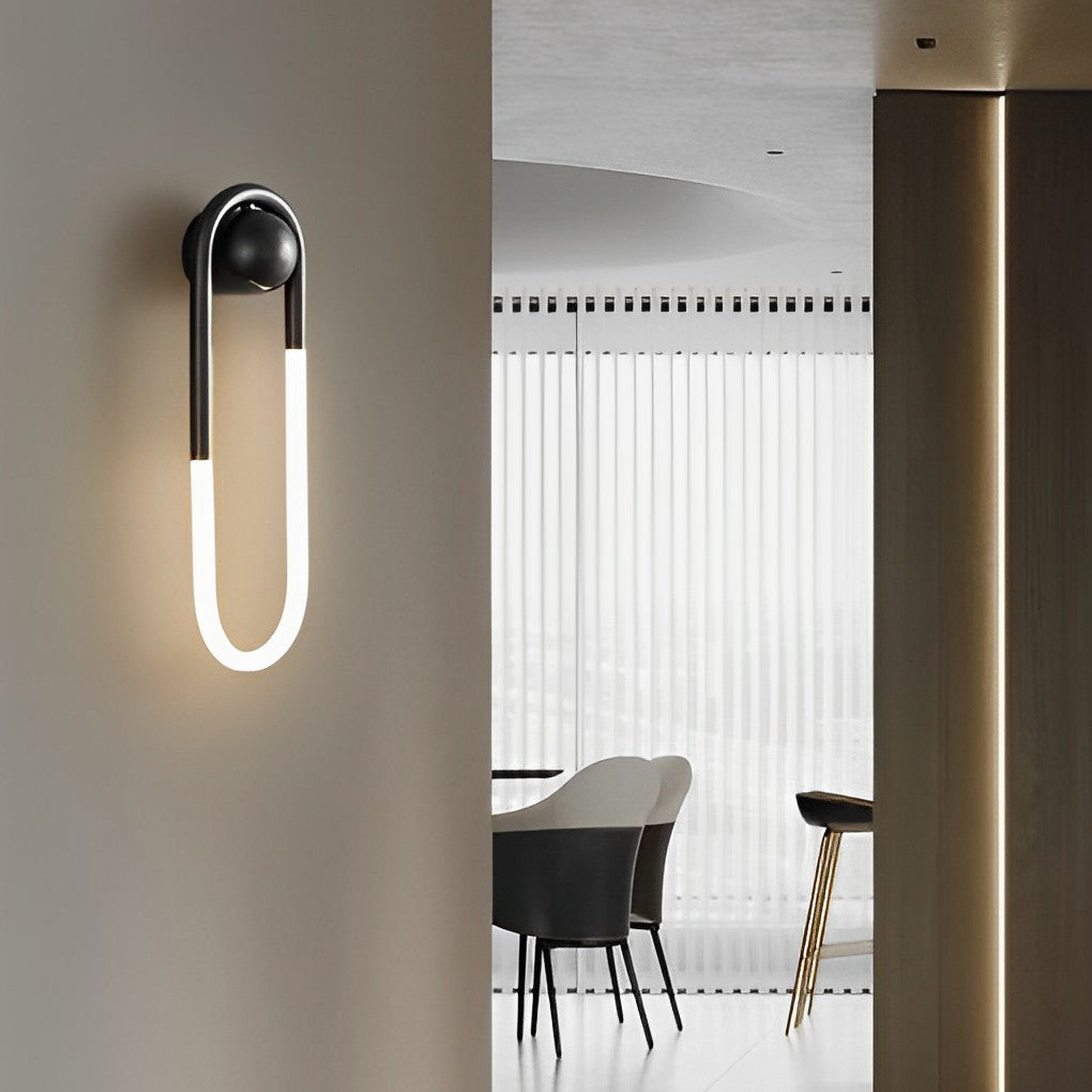 Minimalist Round-Rectangular Wall Sconce — Copper & Black, Brass, Acrylic Shade, 9W/18W LED, Three-Step Dimming, 3000K/4500K/6000K