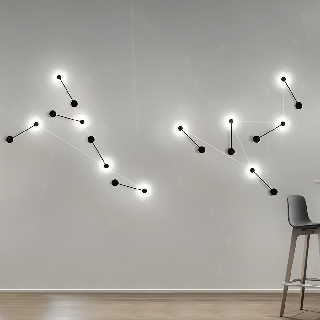 Round Linear LED Wall Sconce — Black Aluminum, Warm White / 6000K, Straight or Right-Angle
