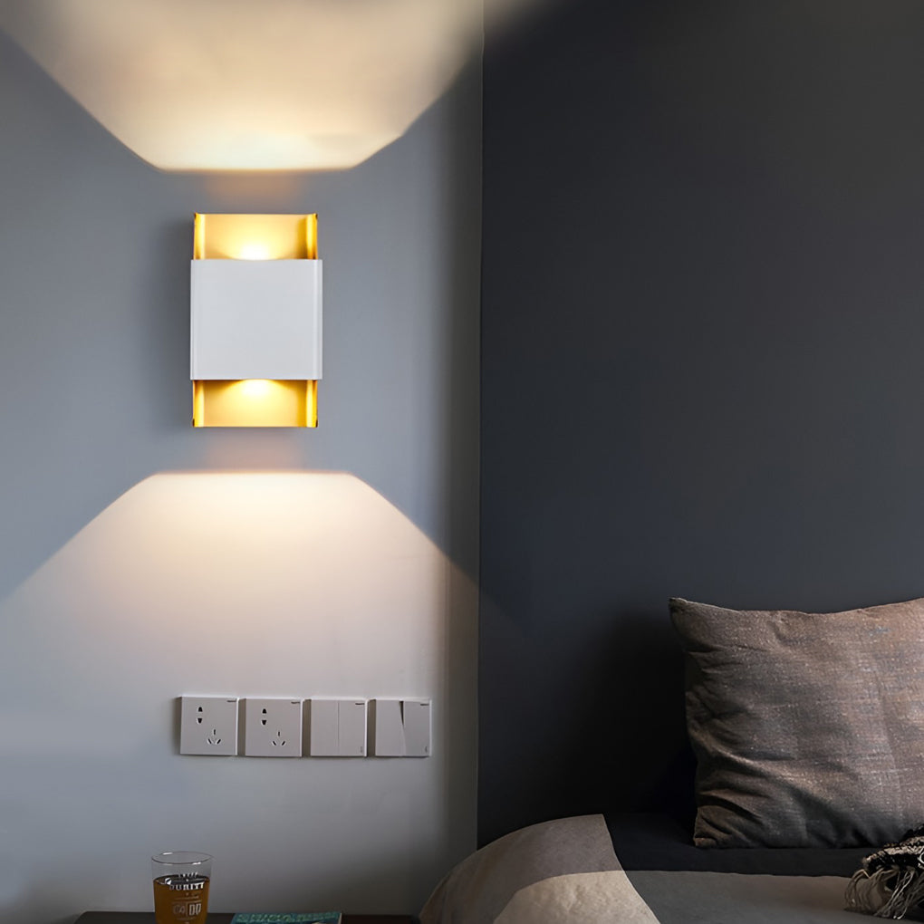 Modern Waterproof Metal Outdoor Wall Lamps with LED Up and Down COB Lights