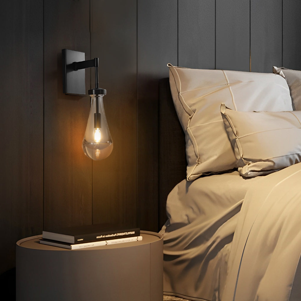 Water Drop Crystal Wall Sconce — Copper, E14 Hardwired, 3000K Warm White