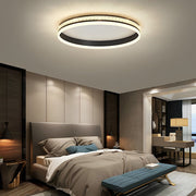 Modern Round or Square LED Flush Mount — Iron and Acrylic, 31W, Stepless Dimming with Remote Control