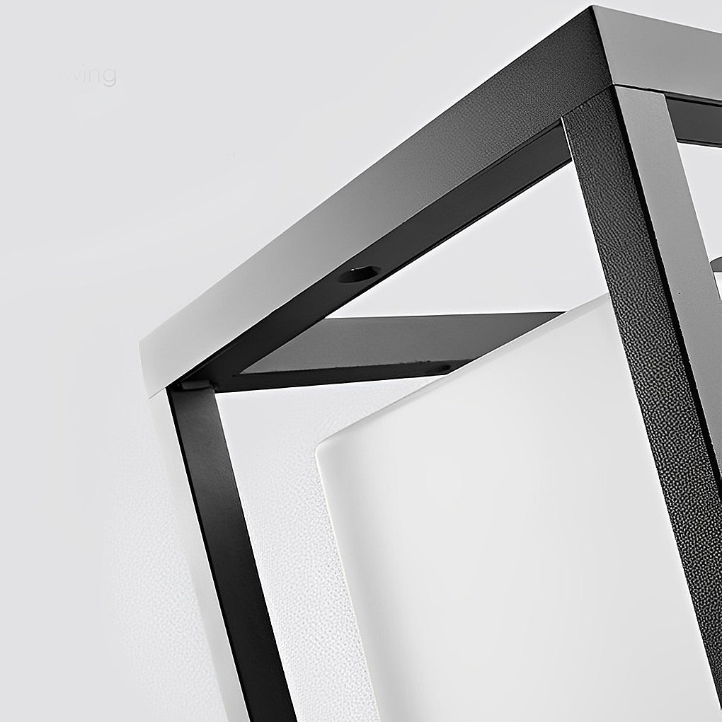 Modern Square Solar Fence Post Light — Black Aluminum, LED, IP65 Weatherproof