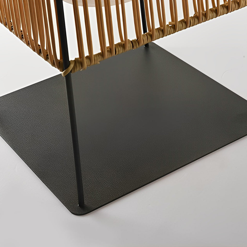 Outdoor Solar Floor Lamp — Rubber Shade, Stainless Steel, 3000K, Solar / Hardwired, Waterproof