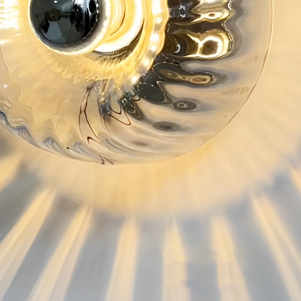 Jellyfish Round Glass Wall Sconce — Chrome or Gold Iron, 6.3" Diameter, 3000K Hardwired