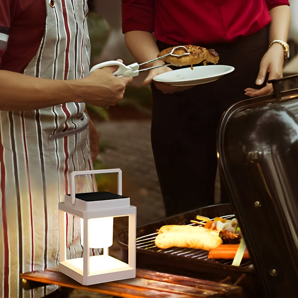 Portable Solar & USB Outdoor Lantern — LED, IP44 Weatherproof, 3000K / 6500K, 5" × 7"