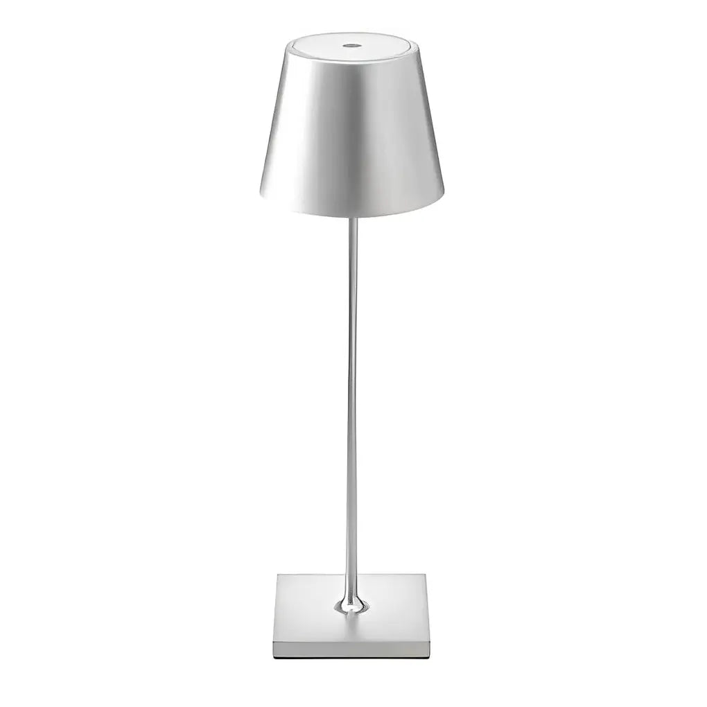 Portable Touch-Control Table Lamp with Rechargeable Aluminum Design - Top Hat Luxe