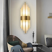 Postmodern Crystal Rod Up/Down Wall Sconce — Stainless Steel, Three-Step Dimming, 3000K/4500K/6000K, Hardwired