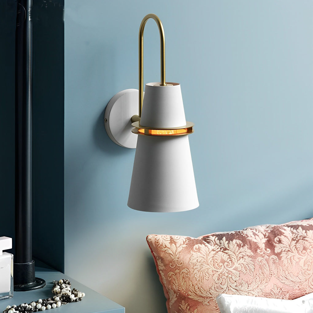 Modern Diffused Wall Sconce — White Iron, 6" Diameter, Indoor