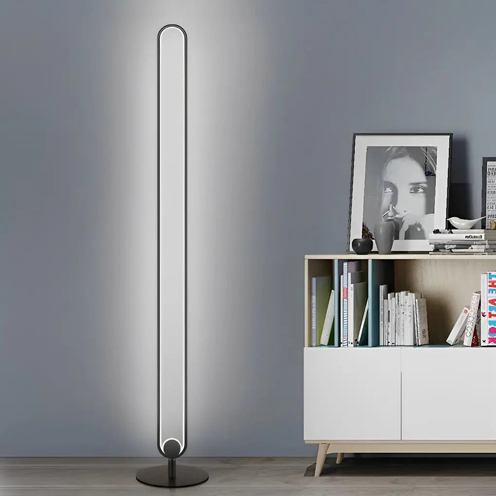 Contemporary Minimalist Oval LED Floor Lamp Luxe