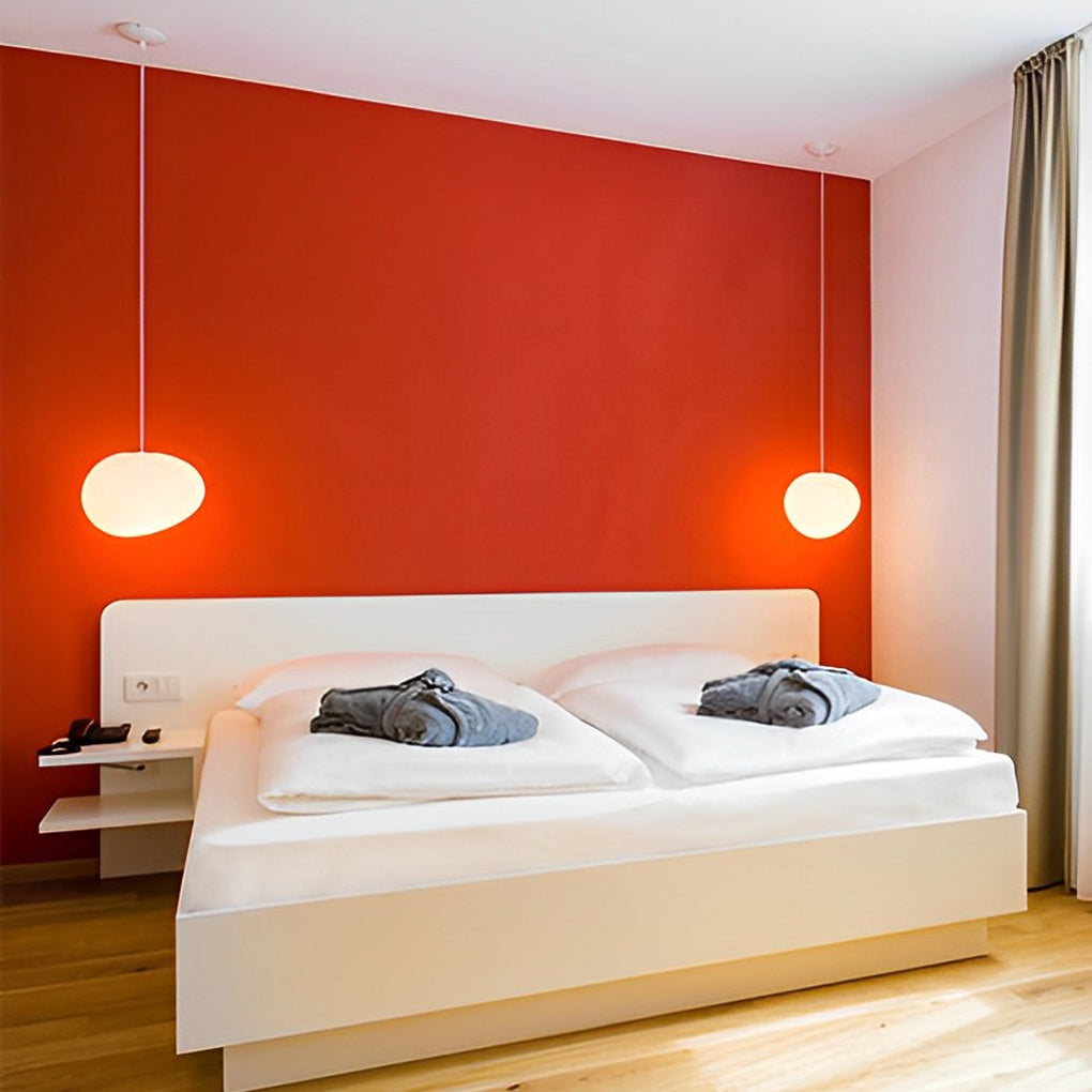 Modern Round PE Pendant Light — White, LED Warm White 3000K, 1-Light, Available in 9", 13" & 18"