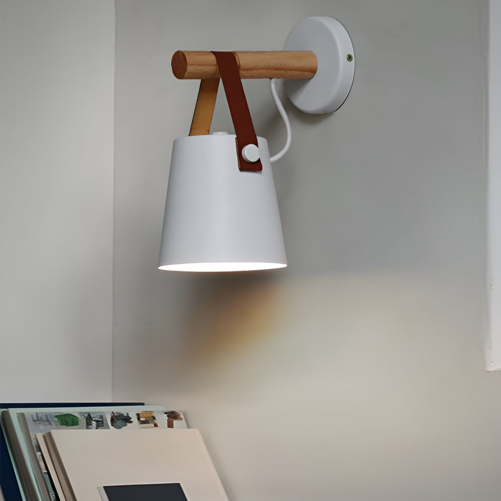 Classic Lampshade Plug-in Wall Sconce — Aluminum, E27, Warm White 3000K
