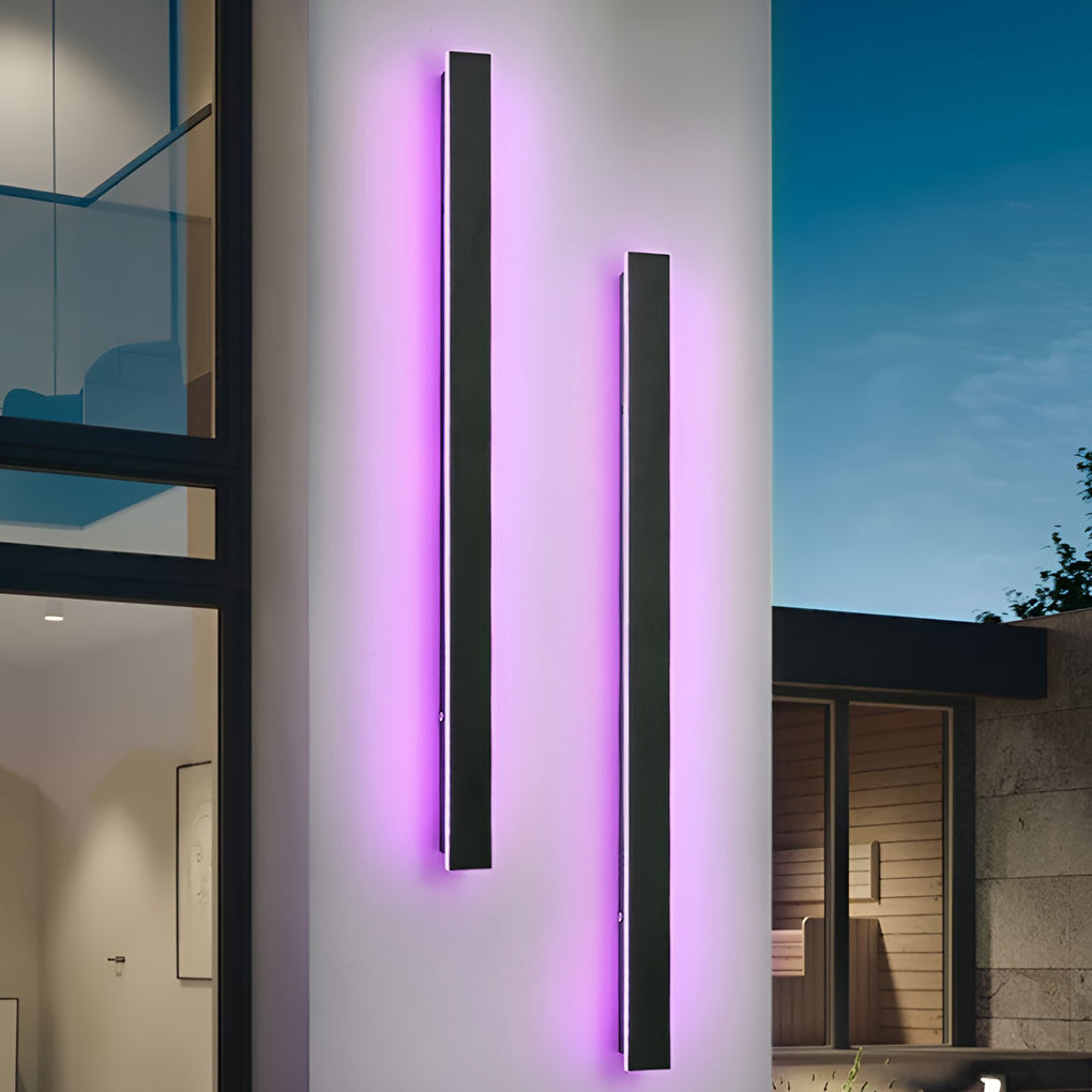 outdoor black long led linear wall lights led lighting solution