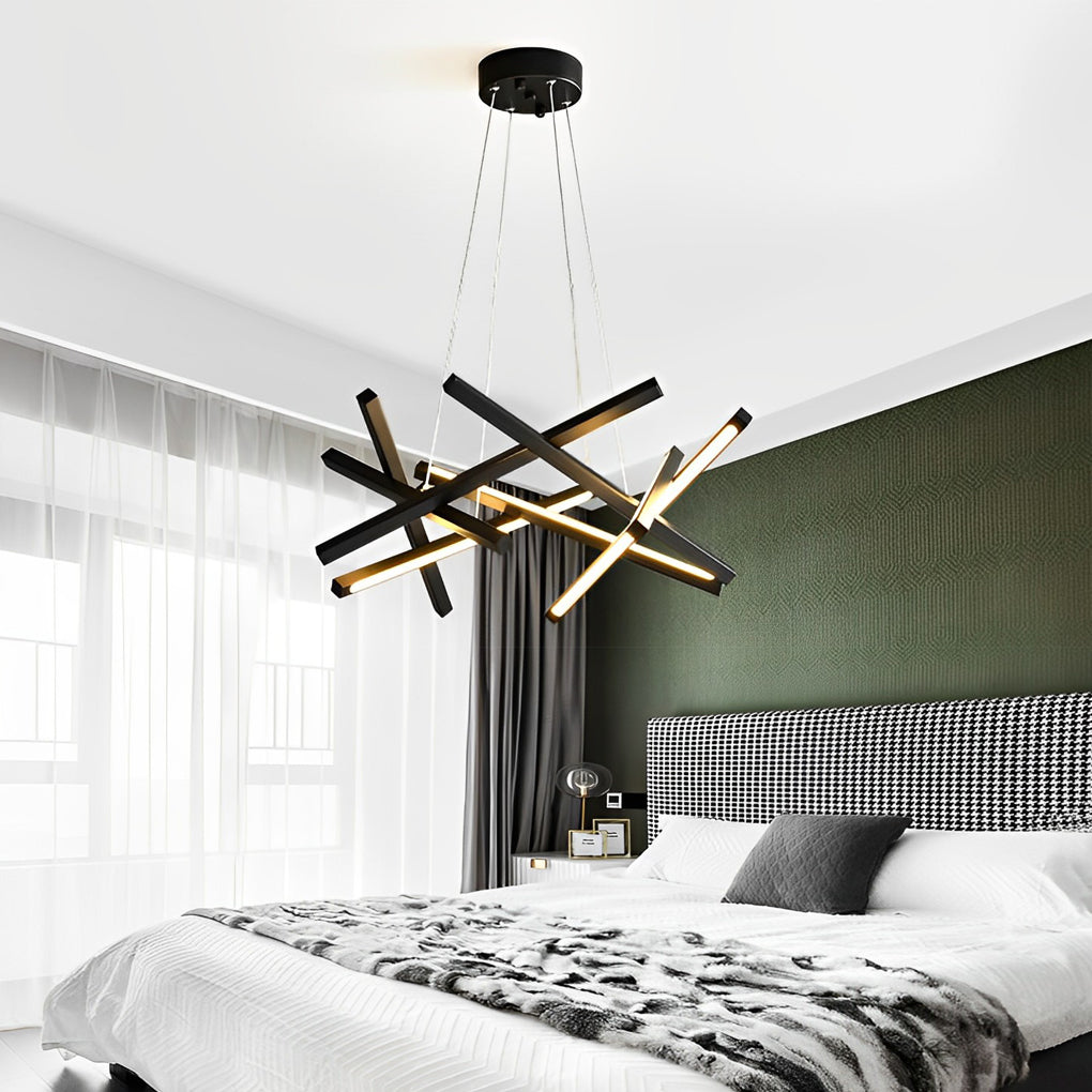 8-Light Sputnik Chandelier — Metal and Acrylic, LED, 3000K / 6000K, Adjustable Cord