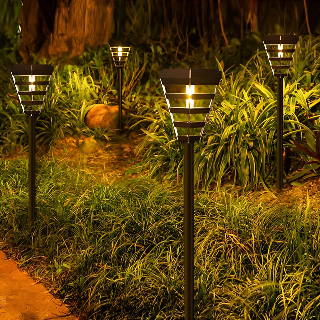 Smart Solar Black Outdoor Post Light — ABS+PC, LED, IP65, Warm White 3000K, Intelligent Light Control