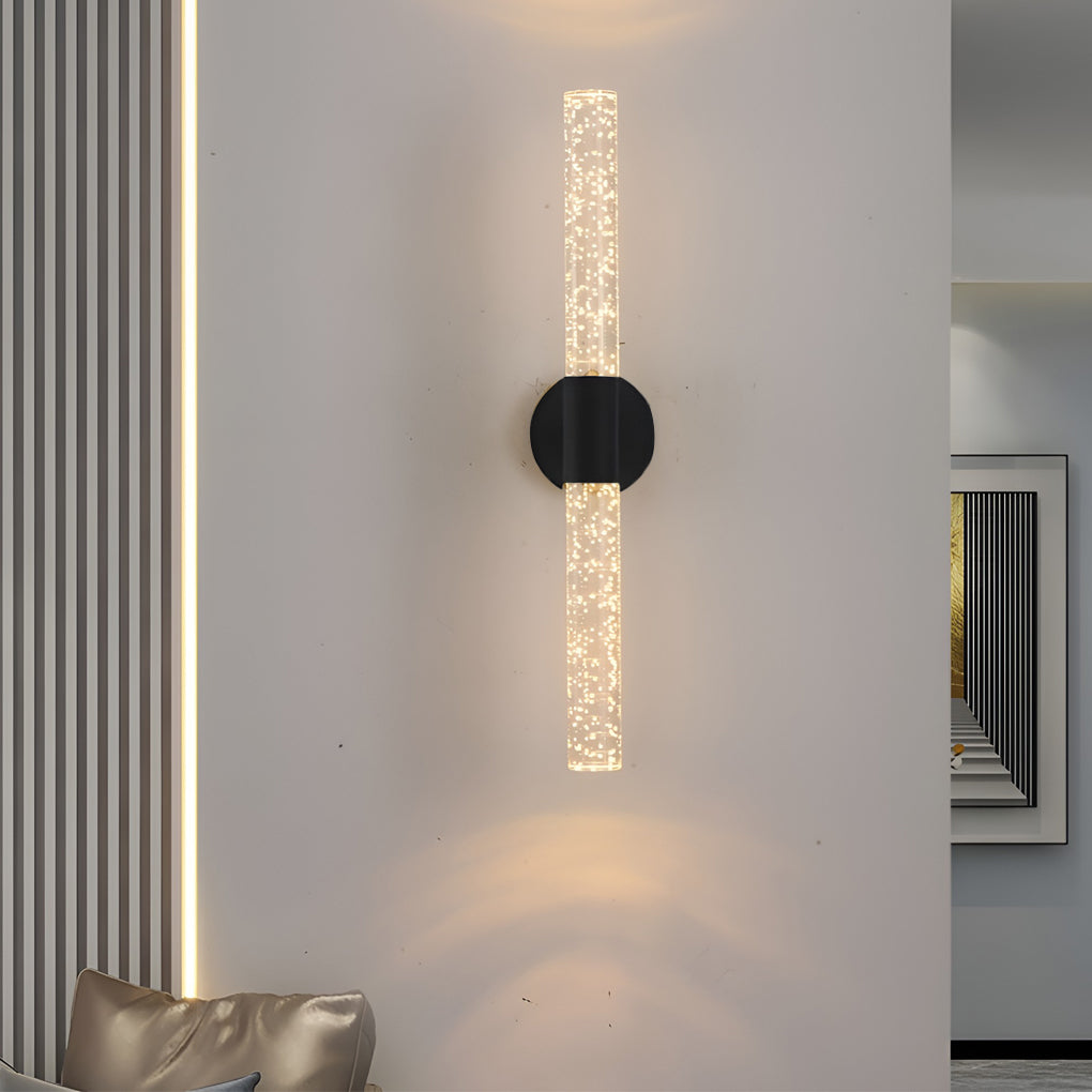 Norse Cylinder LED Wall Sconce - Iron and Acrylic Wall Light