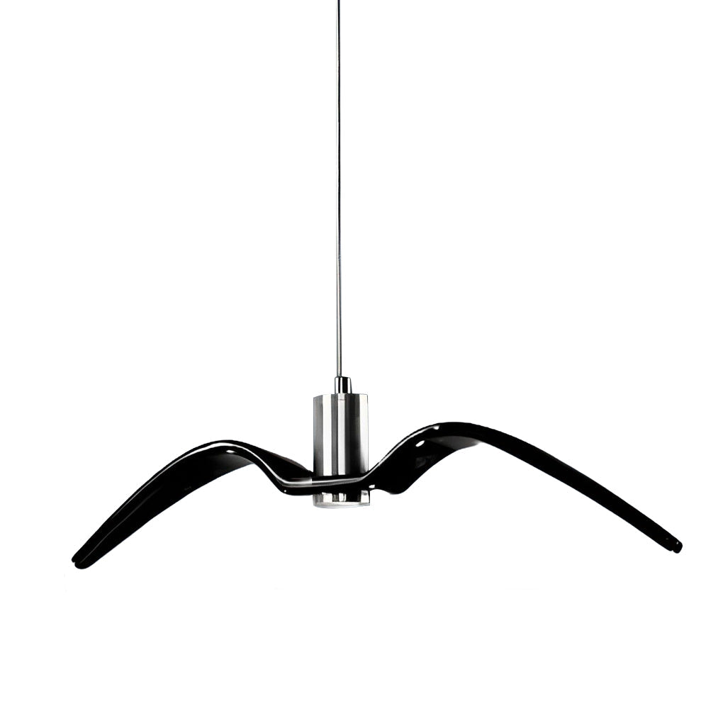 Seagull LED Chandelier — Ceramic and Chrome, Modern, Warm White 3000K