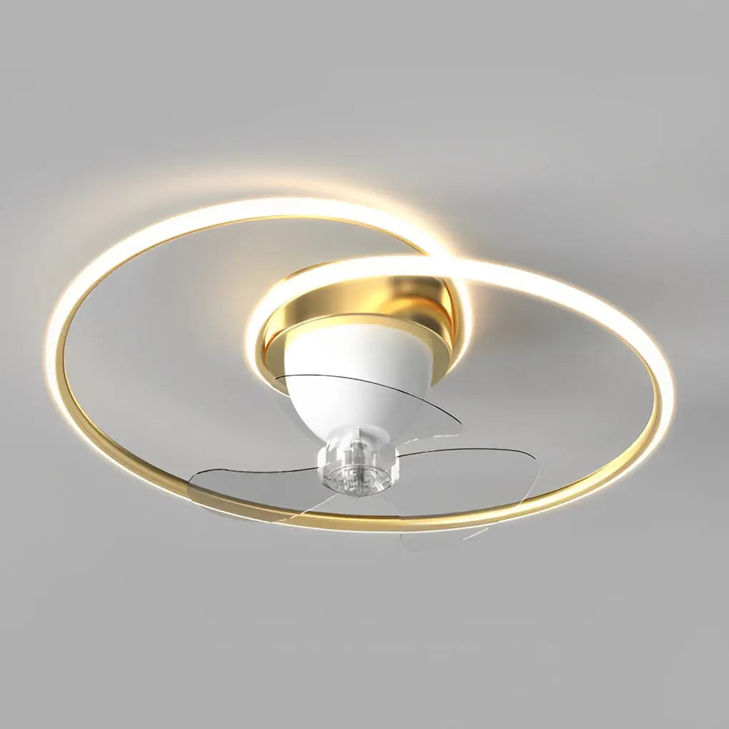 Modern Ceiling Fan Light with Smart 360° Rotation, LED Stepless Dimming, and Timing Features Luxe