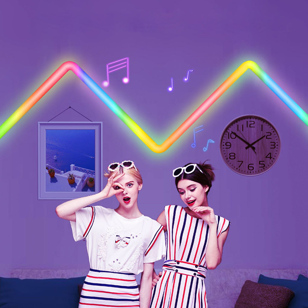 RGBIC Smart Linear Wall Sconce — ABS + PC, App & IR Remote, Music Sync, 40+ Scene Modes, Splicing Modular Design