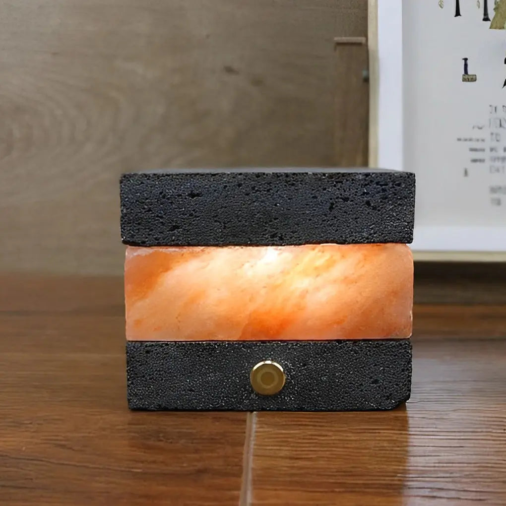 Mini Cordless Table Lamp in Volcanic Brick Design Luxe