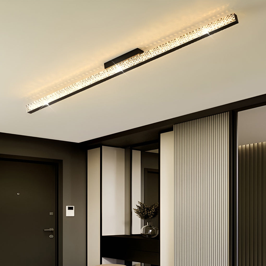 Sword Linear Wall Sconce — Acrylic, Iron, 41", 3-Step Dimming, Remote Control, Black / White / Gold