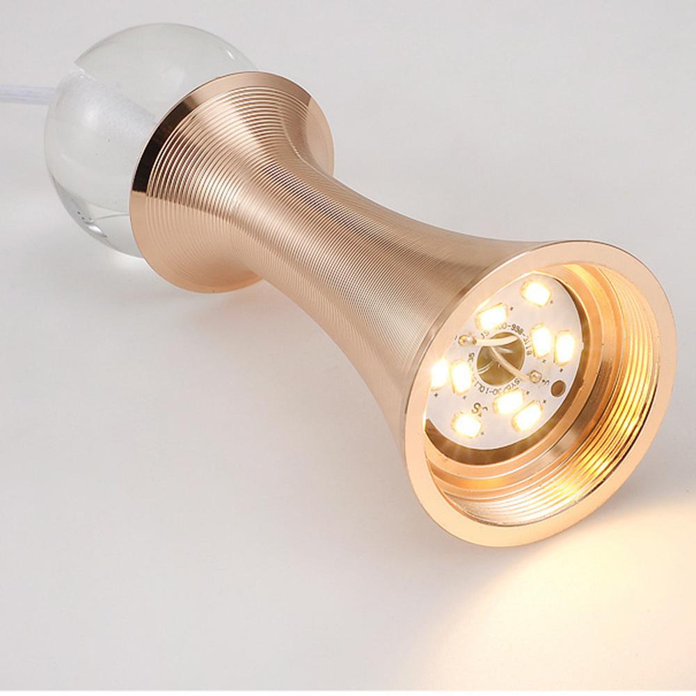 Drop-Shape Crystal & Electroplated Metal Multi-Light Pendant — Modern, 3-Light 11" or 6-Light 14", LED Integrated