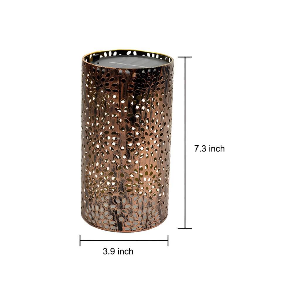 73 inch metal cut out solar lantern for outdoor use