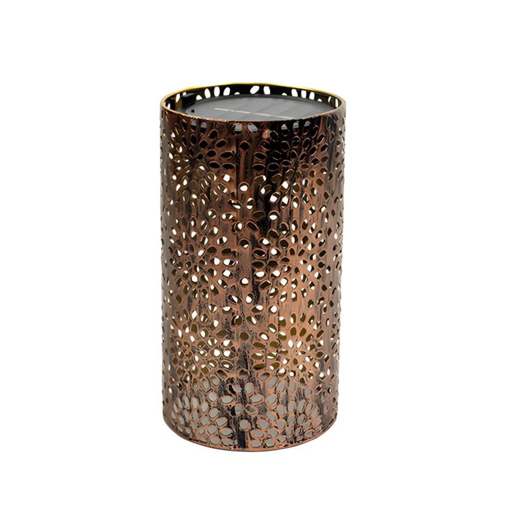 73 inch metal cut out solar lantern for outdoor use