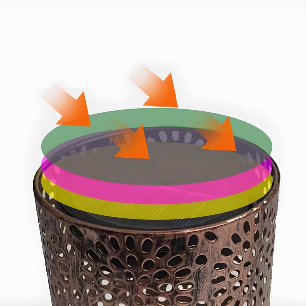 73 inch metal cut out solar lantern for outdoor use