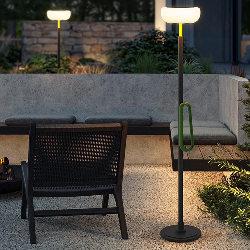 76 inch portable solar powered outdoor torchiere floor lamp