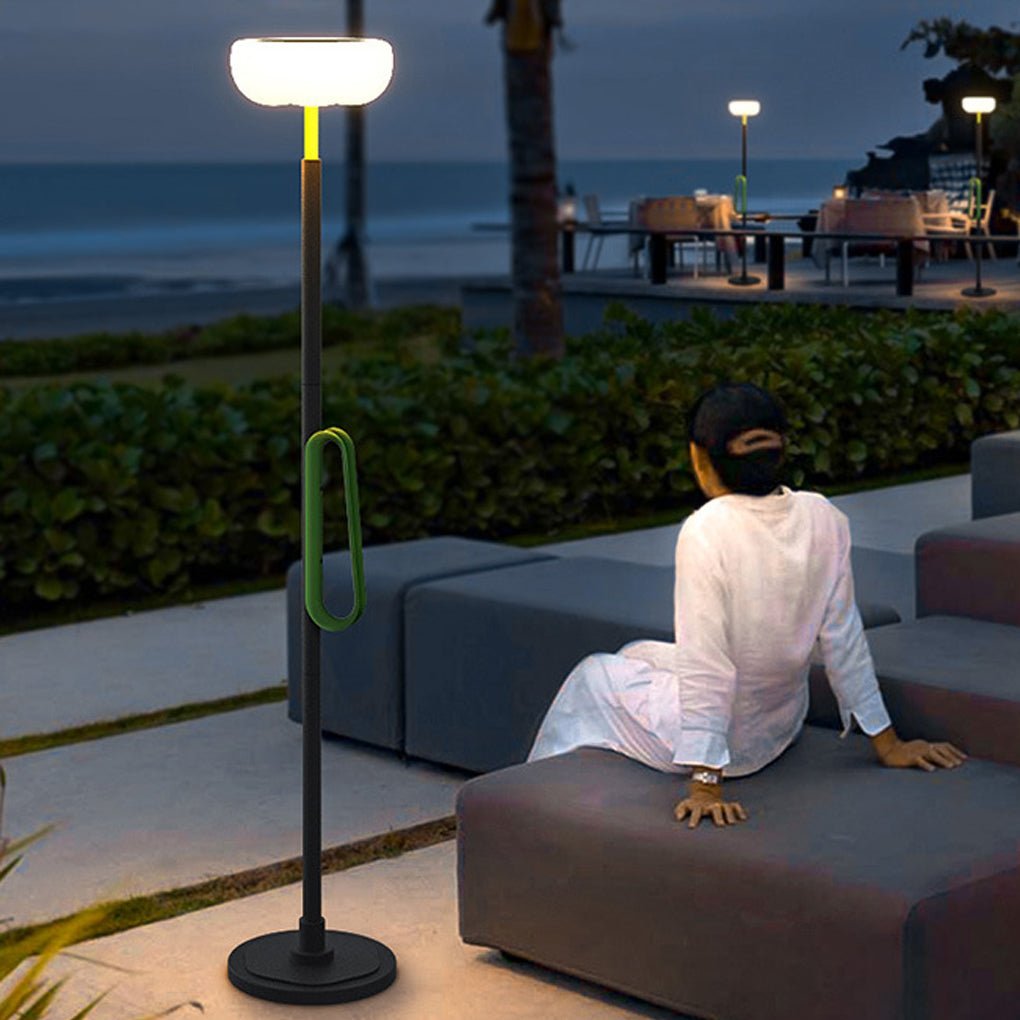 76 inch portable solar powered outdoor torchiere floor lamp