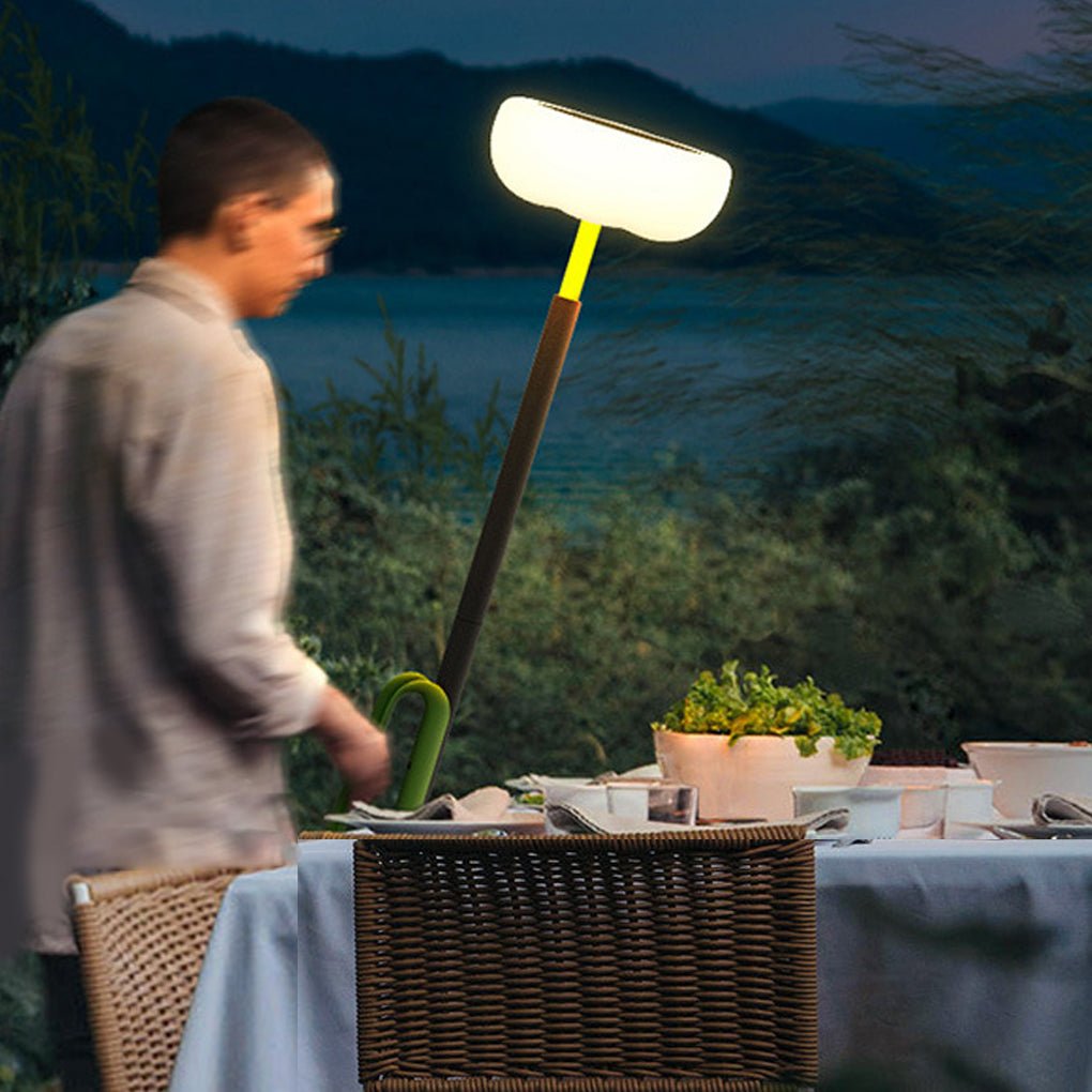 76 inch portable solar powered outdoor torchiere floor lamp