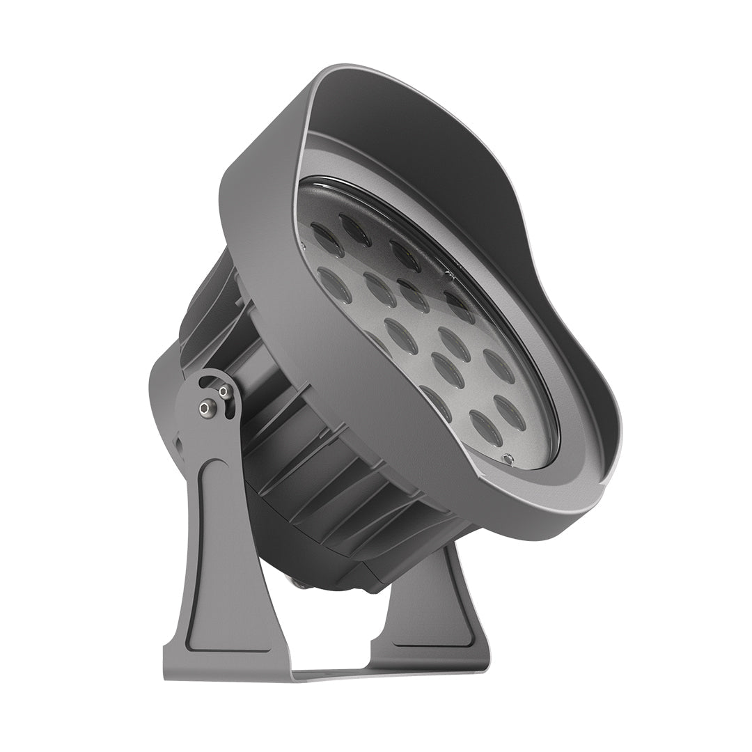 Minimalist Exterior LED Spotlight — Die-Cast Aluminum, Sand Gray, 8W / 15W, IP65 Weatherproof