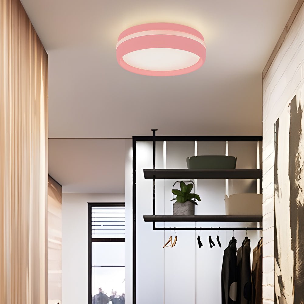 79 inch round led ceiling light flush mount acrylic lamp for bedroom