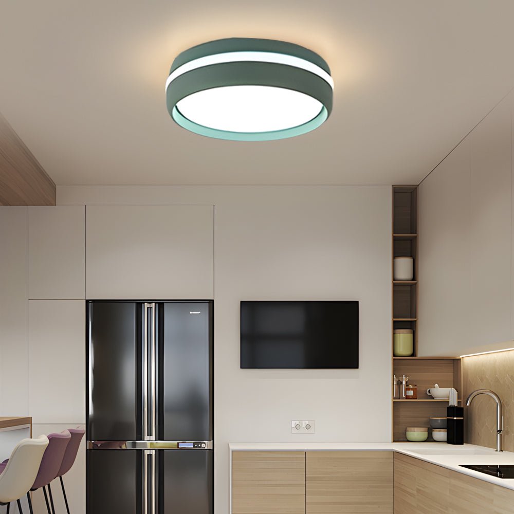 79 inch round led ceiling light flush mount acrylic lamp for bedroom