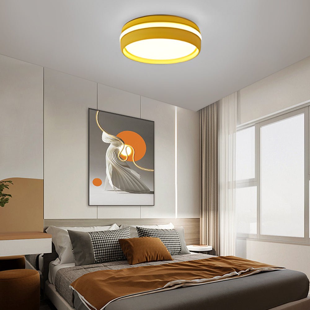 79 inch round led ceiling light flush mount acrylic lamp for bedroom