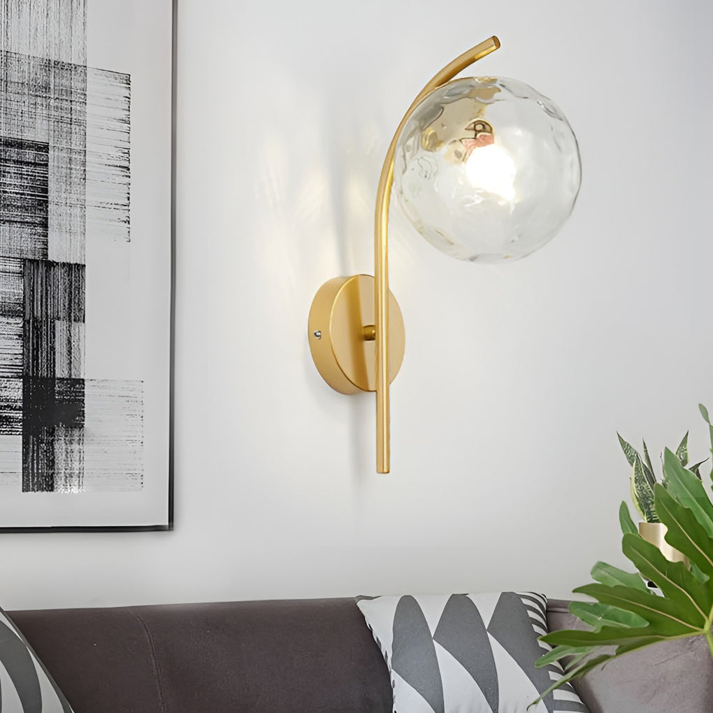 Nordic Plug-in Wall Sconce Lighting with Creative Glass Ball Design