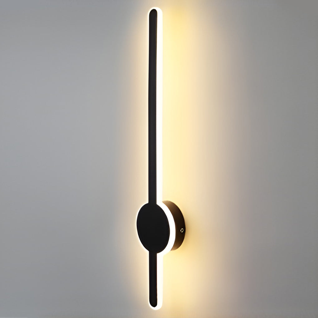 Contemporary Linear LED Wall Sconce — Hardware and Acrylic, Black / Gold / White, 16", 24", or 31"