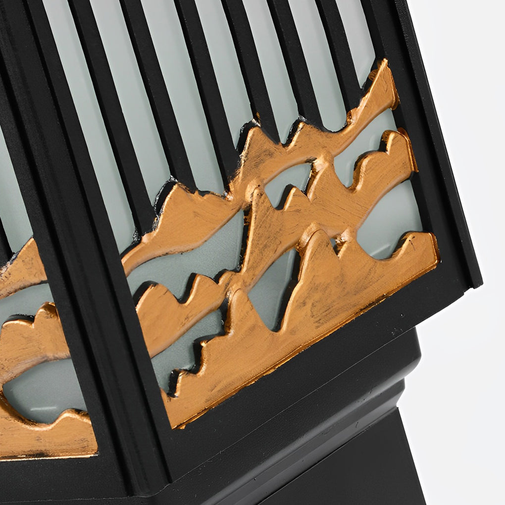 Vintage Black Solar / Hardwired Outdoor Post Light — Die-Cast Aluminum, Frosted Glass, LED 3000K, IP-Rated Weatherproof