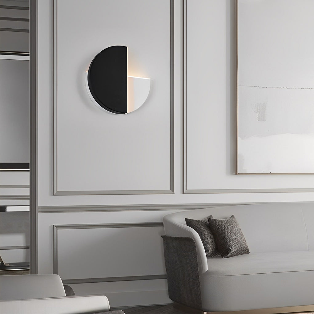 350° Rotatable LED Wall Sconce — Black ABS and Acrylic, 10W Warm White, 9" Minimalist