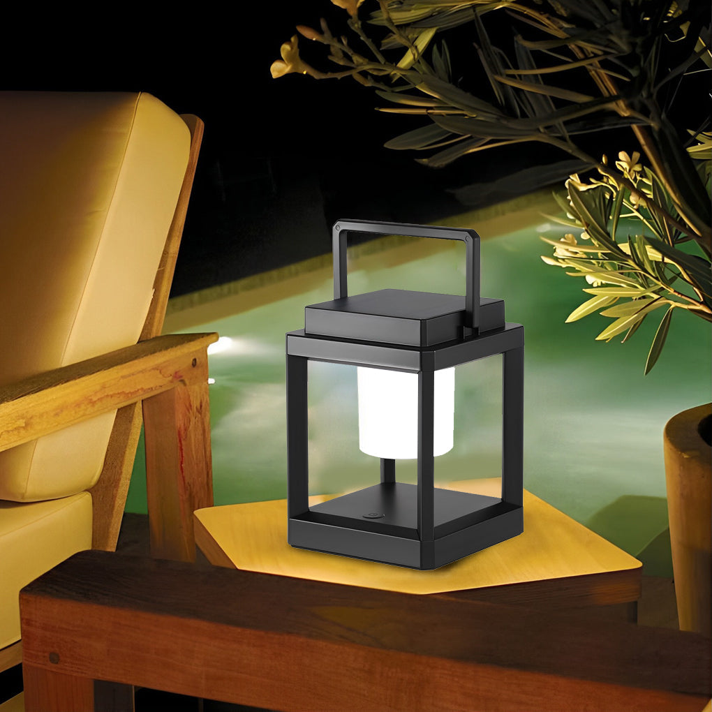 Portable Solar & USB Outdoor Lantern — LED, IP44 Weatherproof, 3000K / 6500K, 5" × 7"