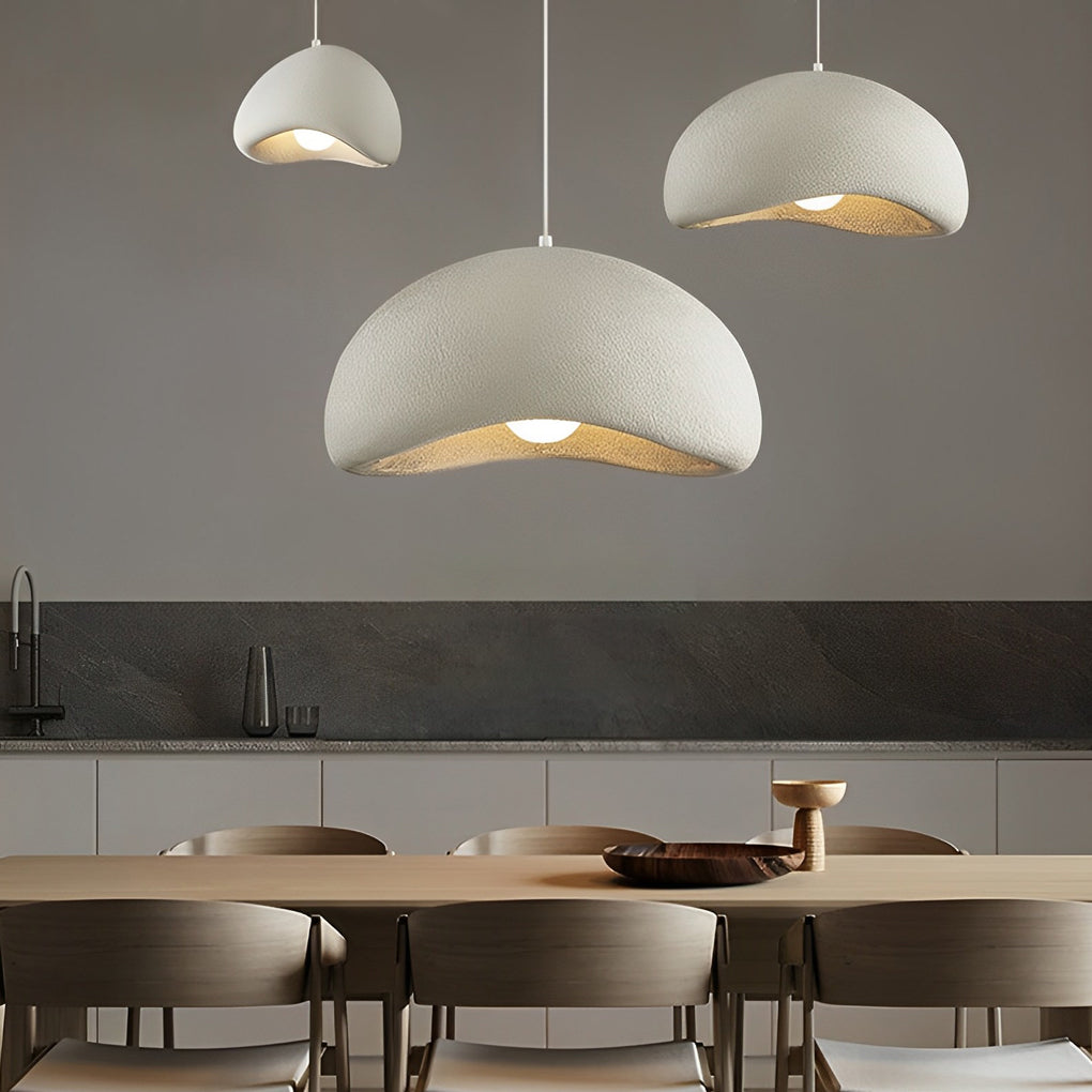 Cloud Donut Semicircle Chandelier — Hand-Molded Resin and Iron, E27, Warm White 3000K