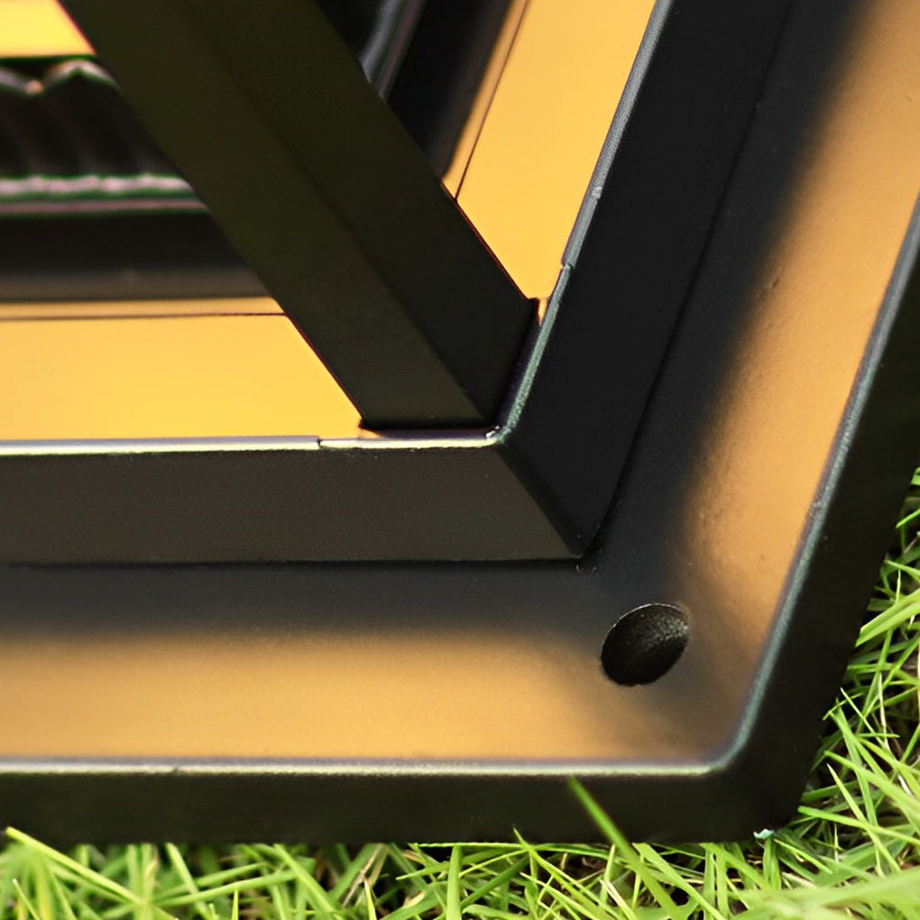 Square Solar Bollard Path Light — Black Die-Cast Aluminum, Ribbed Glass, 3000K LED, Auto Dusk-to-Dawn